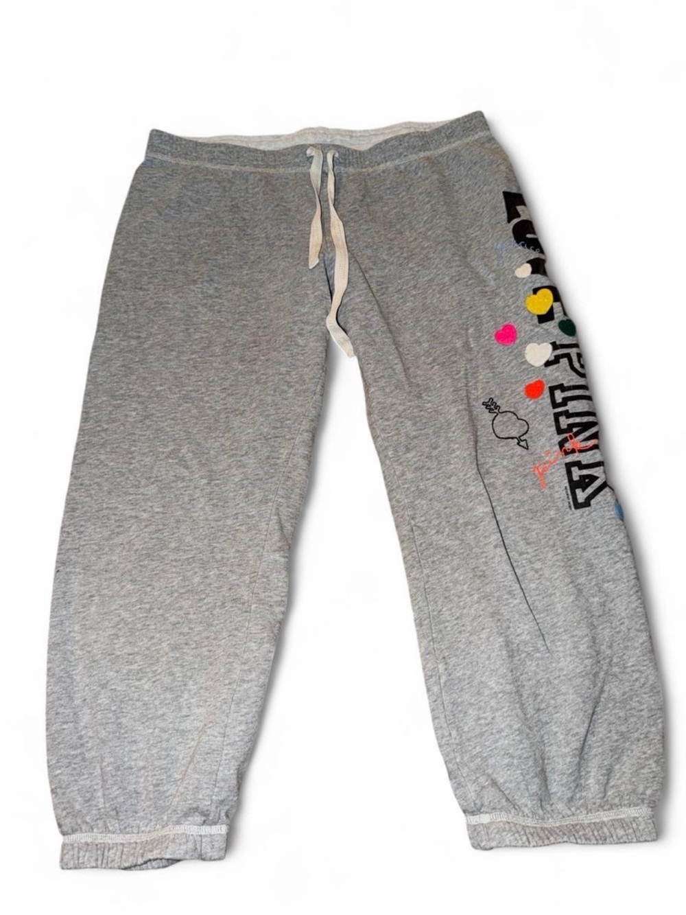 Vintage Victoria's Secret PINK Grey Graphic Cinch Sweatpants